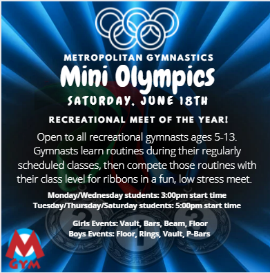 Mini Olympics is Coming to Metropolitan!