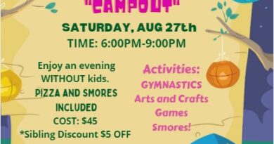 End of Summer Parent’s Night Out – August 27th